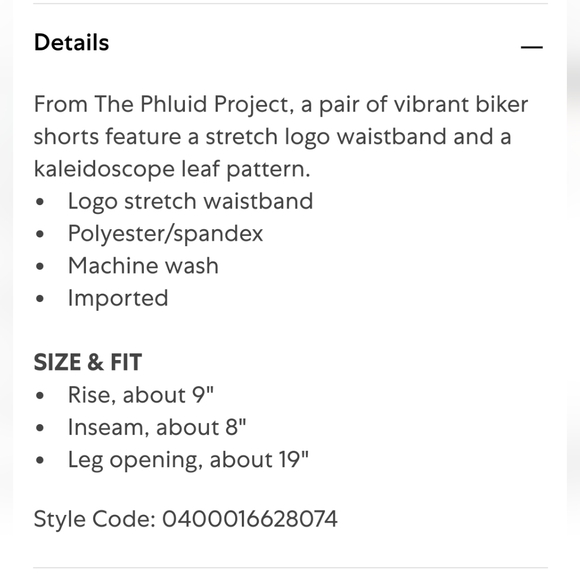 PHLUID Project Gender Neutral Biker Shorts XL - Picture 3 of 5